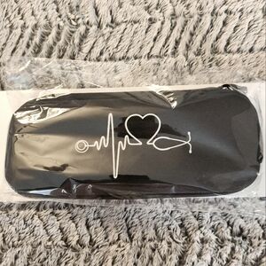 🖤 Black Heartbeat Stethoscope Case